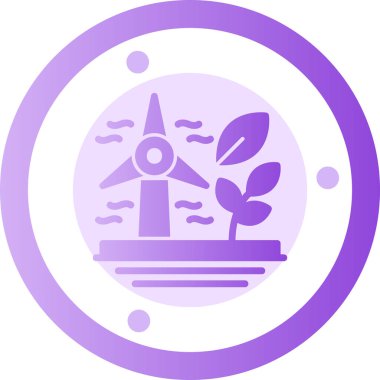 Modern bitki simgesinin vektör illüstrasyonu