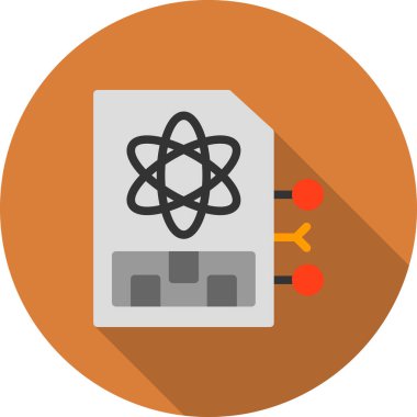 Bilim. Web simgesi basit illüstrasyon