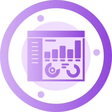 Analizler. Web simgesi vektör illüstrasyonu