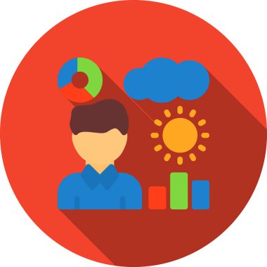 Takım danışmanlığı için iş yönetimi düz simgeleri