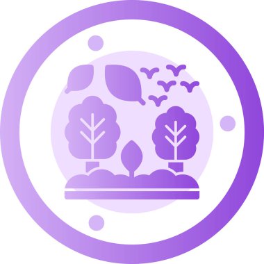 Benzersiz ağaç simgesi vektör illüstrasyonu