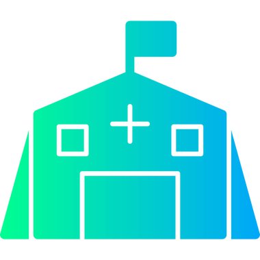 Hastane. Web simgesi basit illüstrasyon