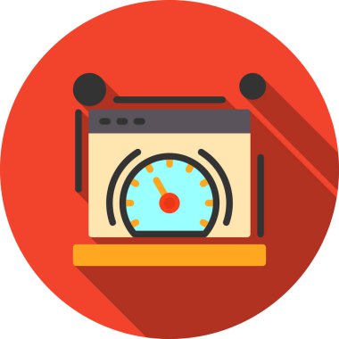 pusula gezinme simgesi, vektör illüstrasyonu, düz tasarım