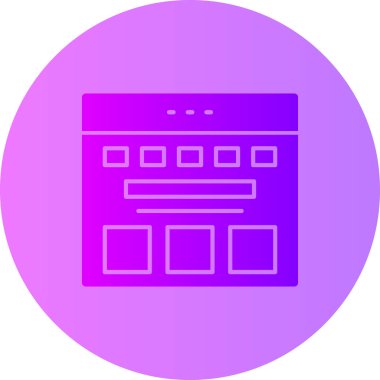 Tarayıcı. Web simgesi basit illüstrasyon