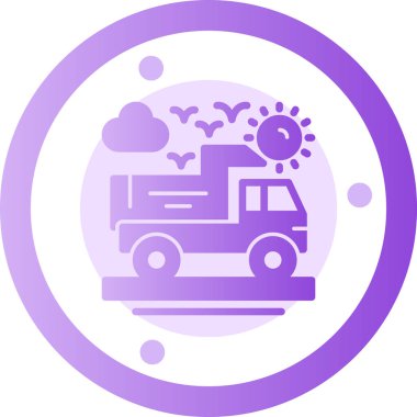 Kamyon. Web simgesi basit illüstrasyon