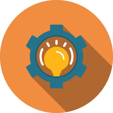 Düz biçimli ampul fikir yenilik simgesi