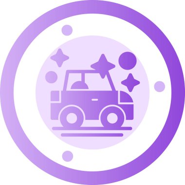 Araba simgesinin vektör illüstrasyonu