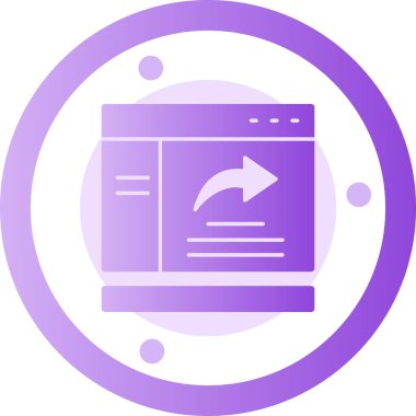 tarayıcı web simgesi, basit tasarım illüstrasyonu