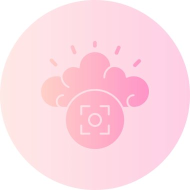 Bulut simgesi vektör illüstrasyonu