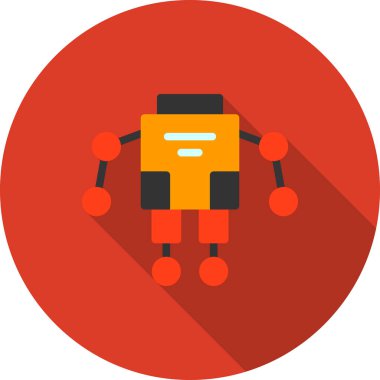 vektör düz robot simgesi