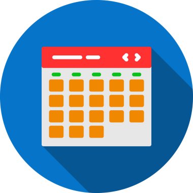 Takvim. Web simgesi basit illüstrasyon