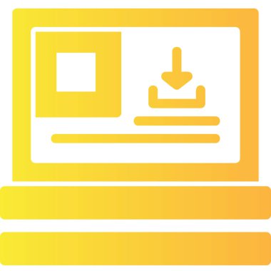 Bilgisayar. Web simgesi basit illüstrasyon