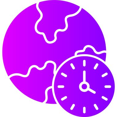 Saat. Web simgesi basit illüstrasyon