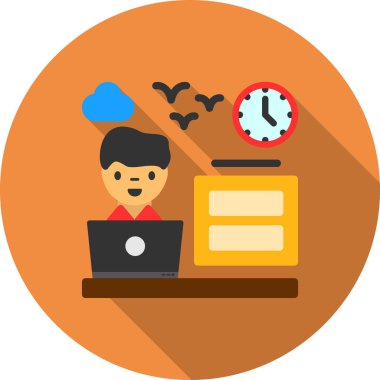 Bilgisayar. Web simgesi basit illüstrasyon