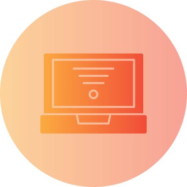 Dizüstü bilgisayar simgesi vektör çizimi