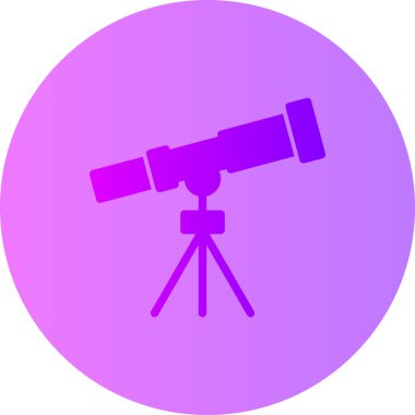 Teleskop. Web simgesi basit illüstrasyon