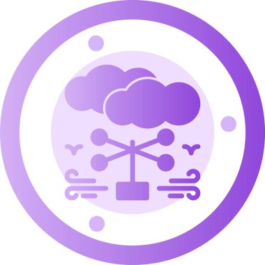 Bulut simgesi vektör illüstrasyonu