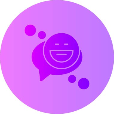 Moda eğilimli renk ve vektör simgesine sahip mutlu emoji