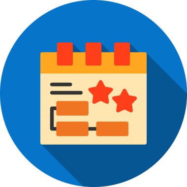 Takvimli bir panonun vektör illüstrasyonu