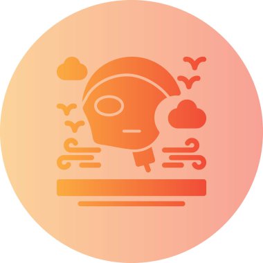 Bir çiftlik simgesinin vektör illüstrasyonu