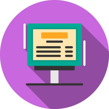 Reklam reklam ikonu düz stil