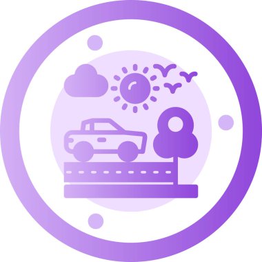 araba simgesi vektör illüstrasyonu