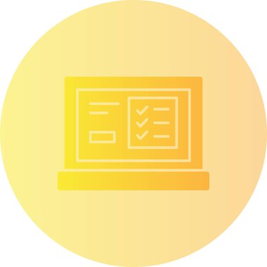 Kontrol listesi. Web simgesi basit illüstrasyon