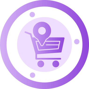 Alışveriş. Web simgesi basit illüstrasyon