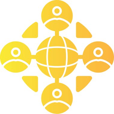 düz biçimli genel ağ bağlantı simgesi