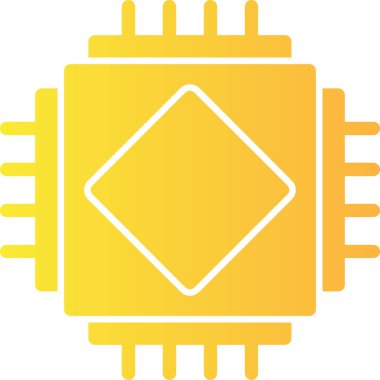 İşlemci simgesi. vektör illüstrasyonu