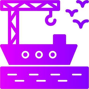 tekne ikonu vektör illüstrasyonu