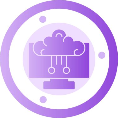 Bulut simgesinin vektör illüstrasyonu