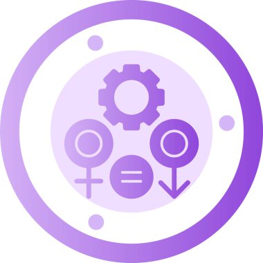 kadın cinsiyet ikonu vektör illüstrasyonu