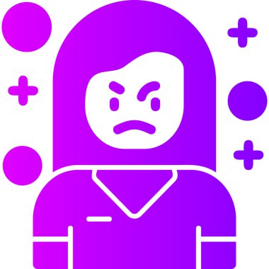 modada izole edilmiş arka planda hüzünlü simge