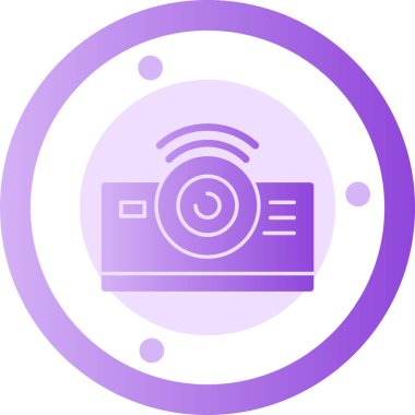 CCTV güvenlik kamerası simgesinin vektör illüstrasyonu