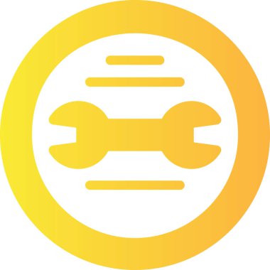 Bir daire simgesinin sarı ve mavi vektör çizimi