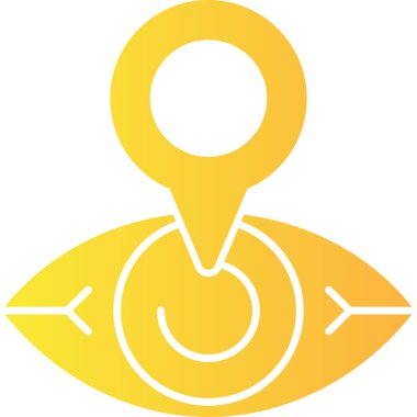 Sarı işareti olan bir adamın vektör çizimi