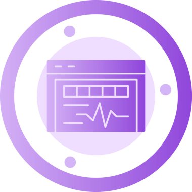 Web simgesi, tıbbi konseptin vektör illüstrasyonu