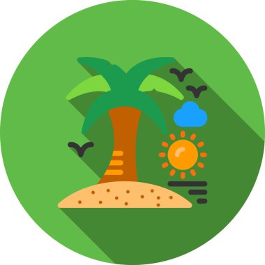 Bir ağaç simgesinin vektör illüstrasyonu