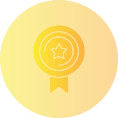 Madalya ikon vektör illüstrasyonu