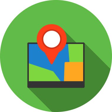 gps konum simgesi düz biçimli