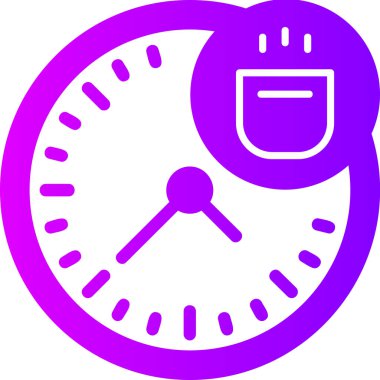 Saat. Web simgesi basit tasarım