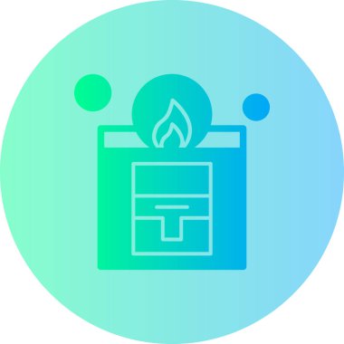 Bir ateş simgesinin vektör illüstrasyonu