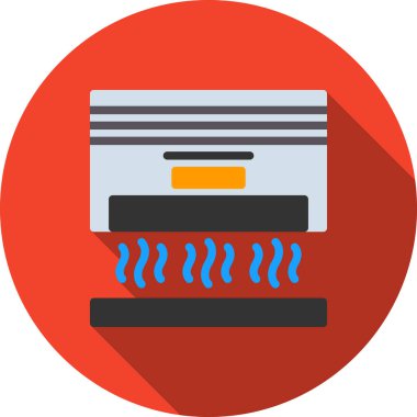 sıcak klima simgesi düz stil