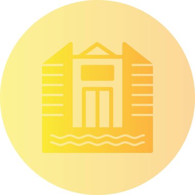 Bir ev simgesinin vektör illüstrasyonu