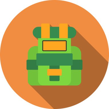 Sırt çantası simgesi. vektör illüstrasyonu