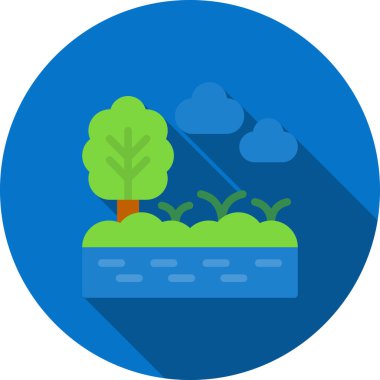 Moda tarzında izole edilmiş orman simgesi