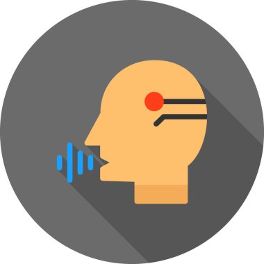 Kulak düz simge vektör çizim