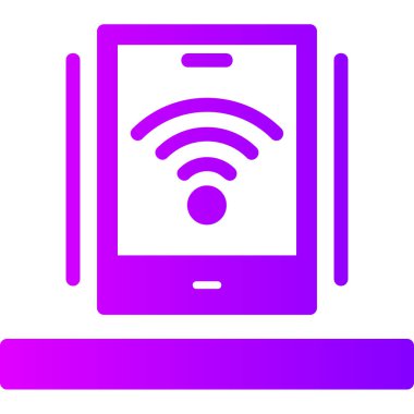 Kablosuz. Web simgesi basit illüstrasyon