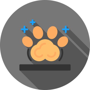 köpek patisi simgesi, düz stil